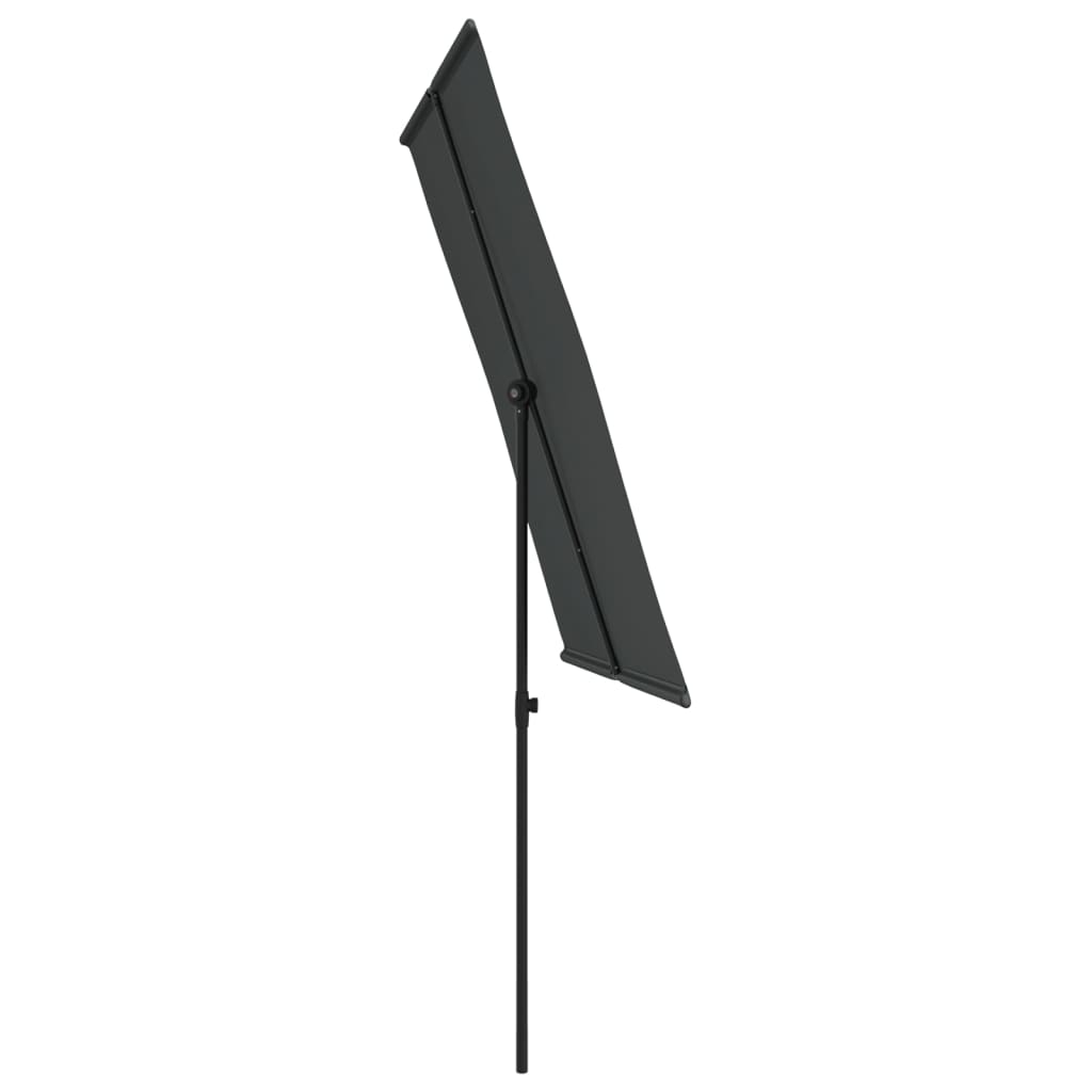 Parasol met aluminium paal 2x1,5 m antracietkleurig is nu te koop bij PeponiXL, paradijselijk wonen!