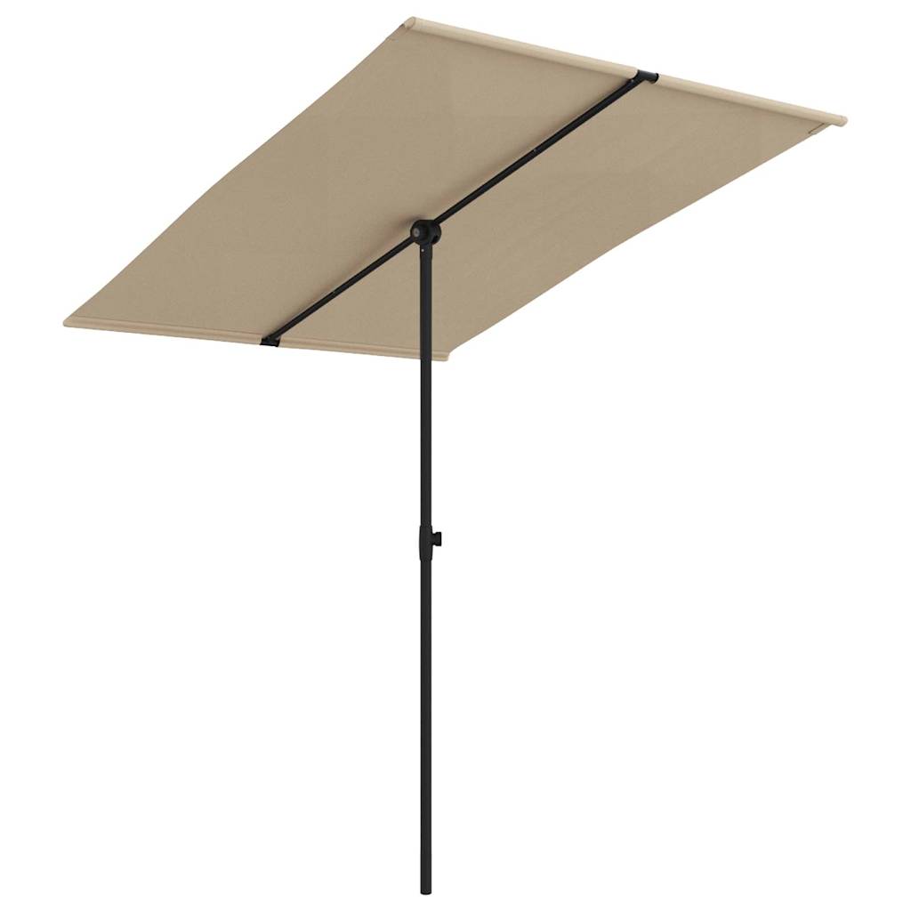 Parasol met aluminium paal 2x1,5 m taupe is nu te koop bij PeponiXL, paradijselijk wonen!