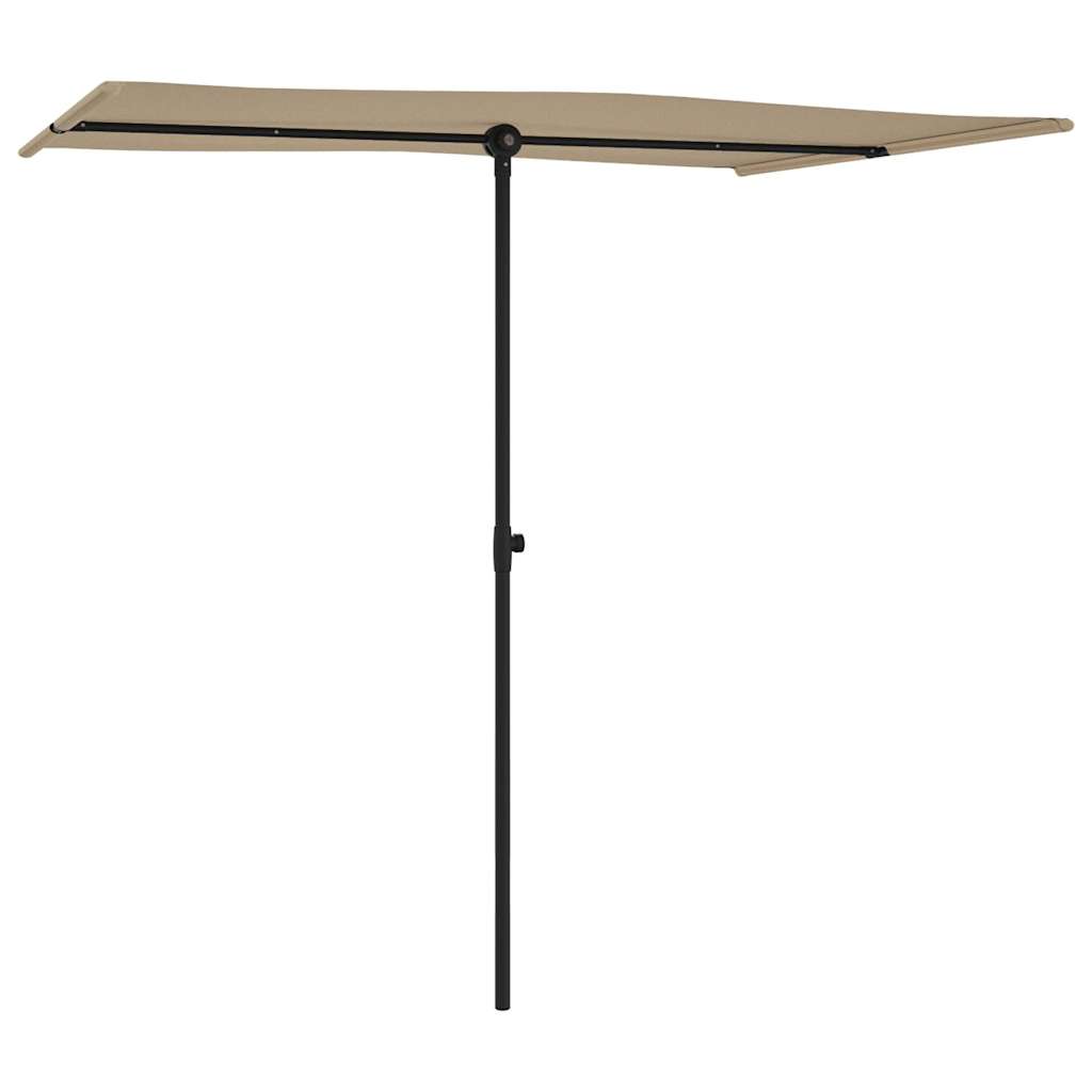 Parasol met aluminium paal 2x1,5 m taupe is nu te koop bij PeponiXL, paradijselijk wonen!