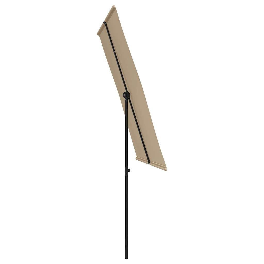 Parasol met aluminium paal 2x1,5 m taupe is nu te koop bij PeponiXL, paradijselijk wonen!