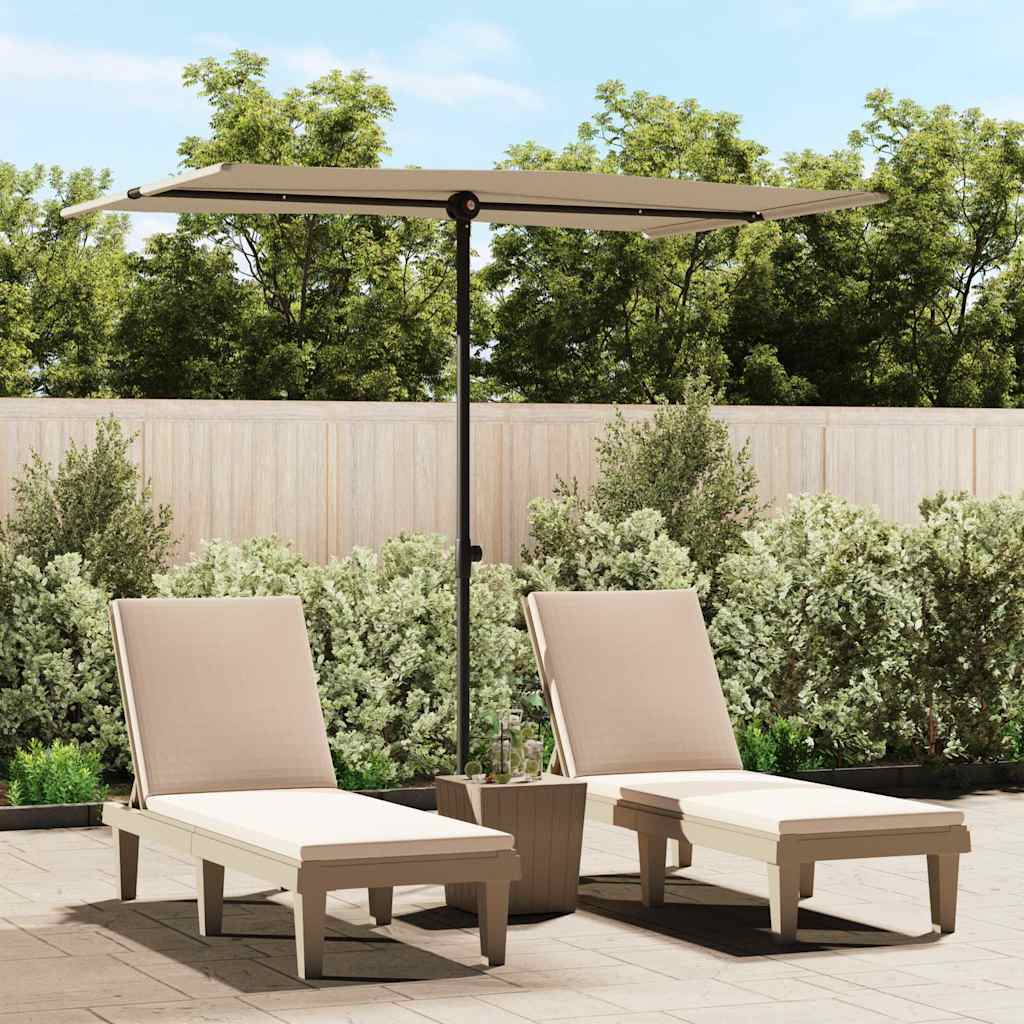 Parasol met aluminium paal 2x1,5 m taupe is nu te koop bij PeponiXL, paradijselijk wonen!