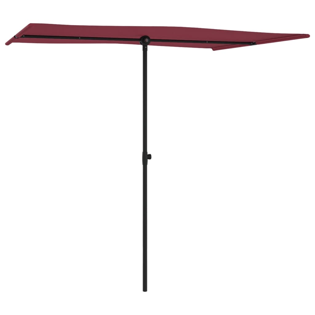 Parasol met aluminium paal 2x1,5 m bordeauxrood is nu te koop bij PeponiXL, paradijselijk wonen!
