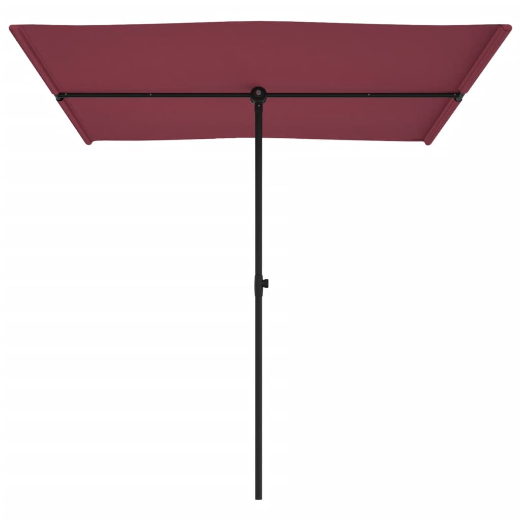 Parasol met aluminium paal 2x1,5 m bordeauxrood is nu te koop bij PeponiXL, paradijselijk wonen!