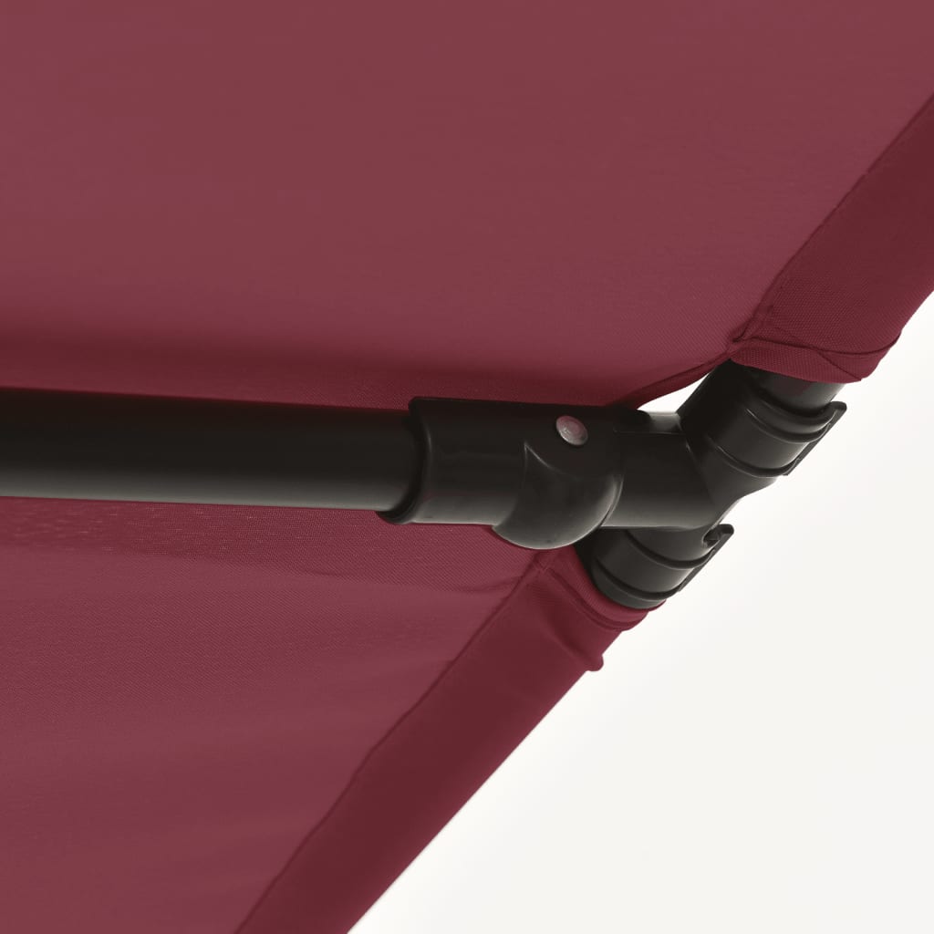 Parasol met aluminium paal 2x1,5 m bordeauxrood is nu te koop bij PeponiXL, paradijselijk wonen!