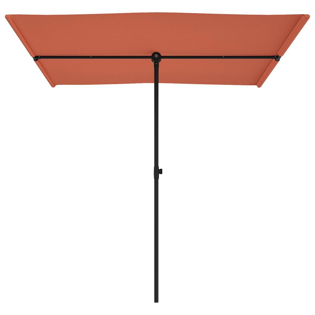 Parasol met aluminium paal 2x1,5 m terracottakleurig is nu te koop bij PeponiXL, paradijselijk wonen!