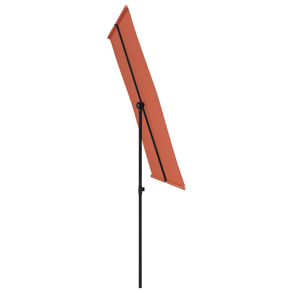 Parasol met aluminium paal 2x1,5 m terracottakleurig is nu te koop bij PeponiXL, paradijselijk wonen!