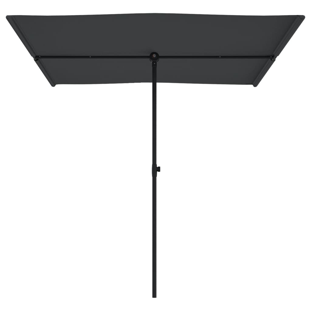Parasol met aluminium paal 2x1,5 m zwart is nu te koop bij PeponiXL, paradijselijk wonen!