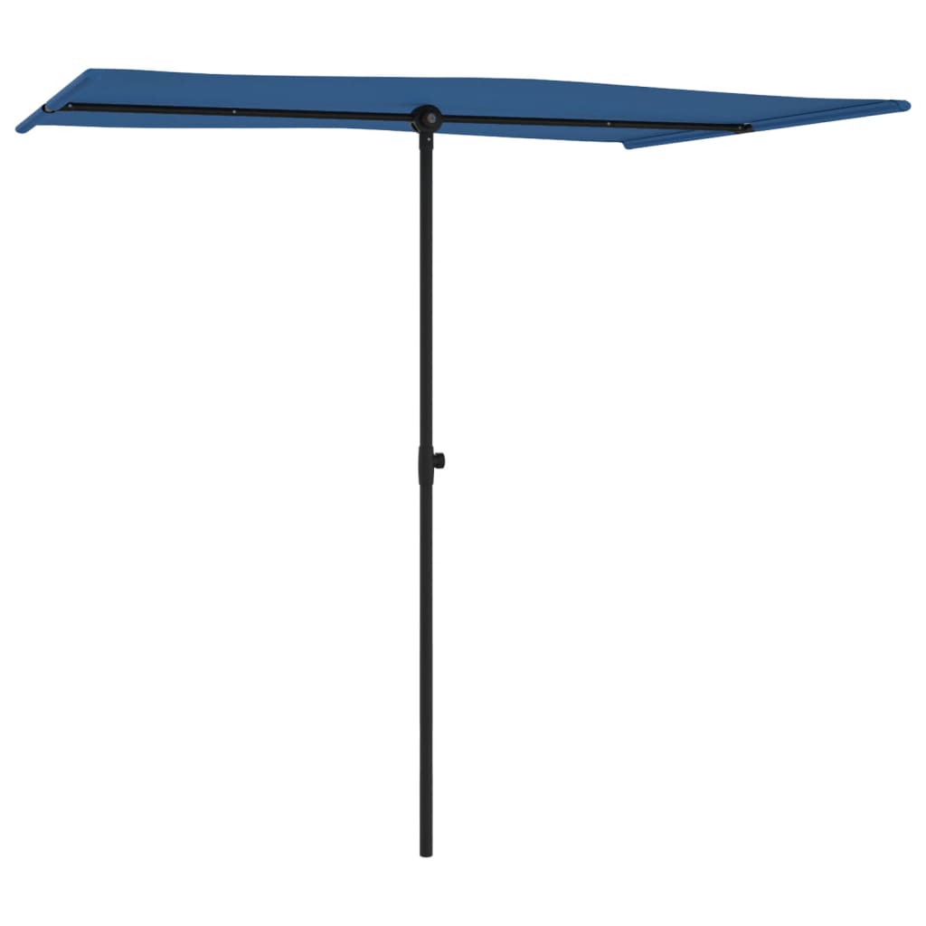 Parasol met aluminium paal 2x1,5 m azuurblauw is nu te koop bij PeponiXL, paradijselijk wonen!