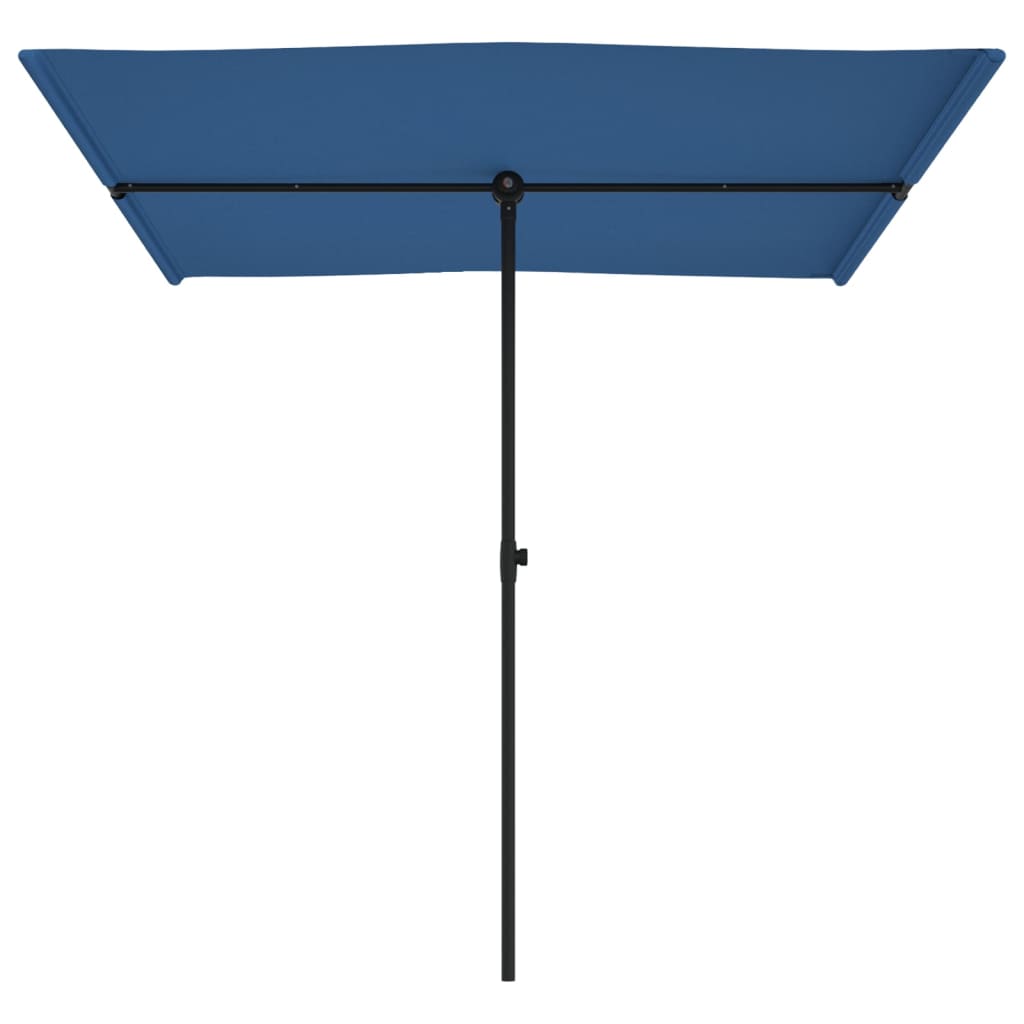 Parasol met aluminium paal 2x1,5 m azuurblauw is nu te koop bij PeponiXL, paradijselijk wonen!