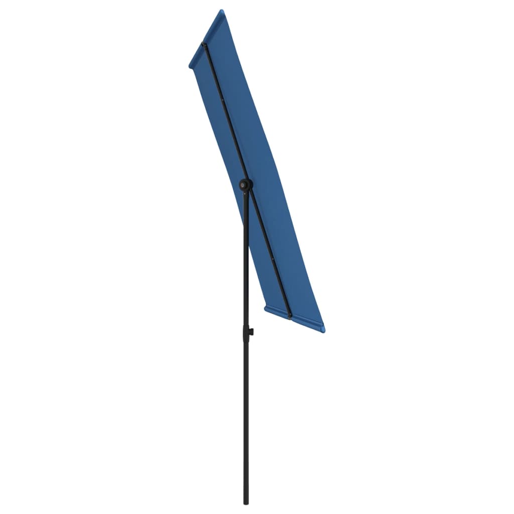 Parasol met aluminium paal 2x1,5 m azuurblauw is nu te koop bij PeponiXL, paradijselijk wonen!