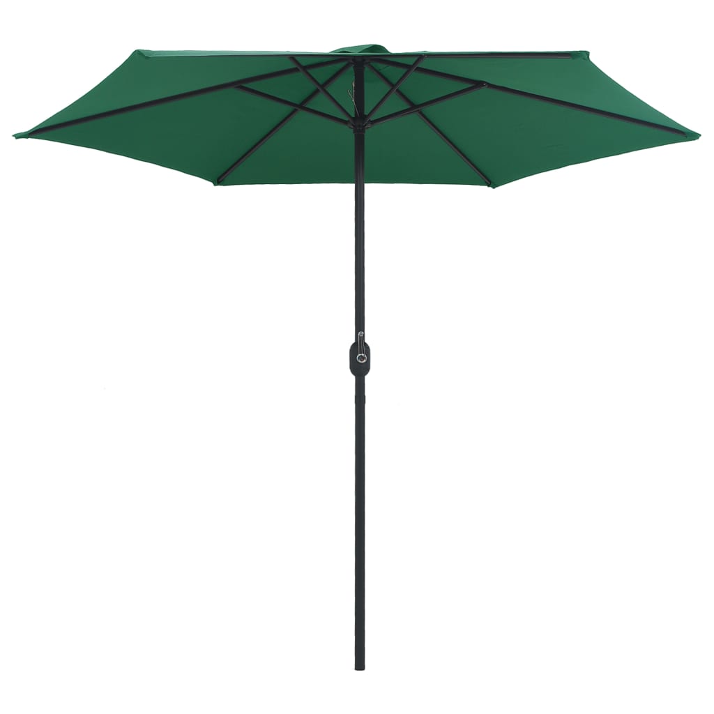 Parasol met aluminium paal 270x246 cm groen is nu te koop bij PeponiXL, paradijselijk wonen!