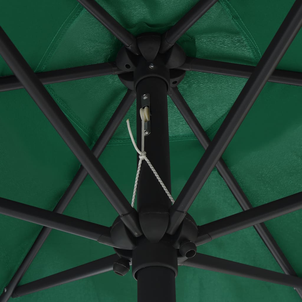 Parasol met aluminium paal 270x246 cm groen is nu te koop bij PeponiXL, paradijselijk wonen!