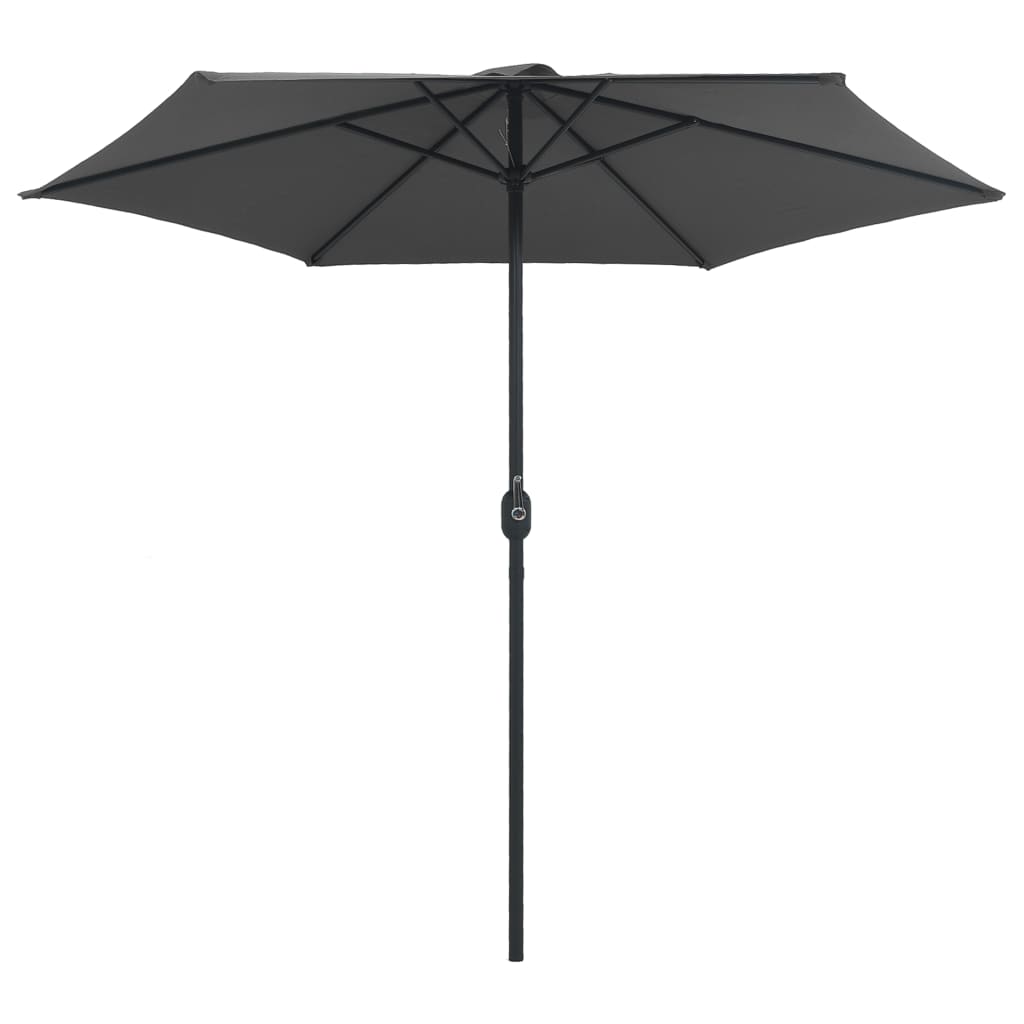 Parasol met aluminium paal 270x246 cm antracietkleurig is nu te koop bij PeponiXL, paradijselijk wonen!
