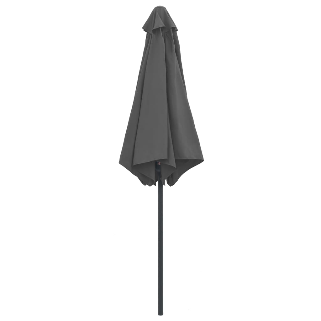 Parasol met aluminium paal 270x246 cm antracietkleurig is nu te koop bij PeponiXL, paradijselijk wonen!
