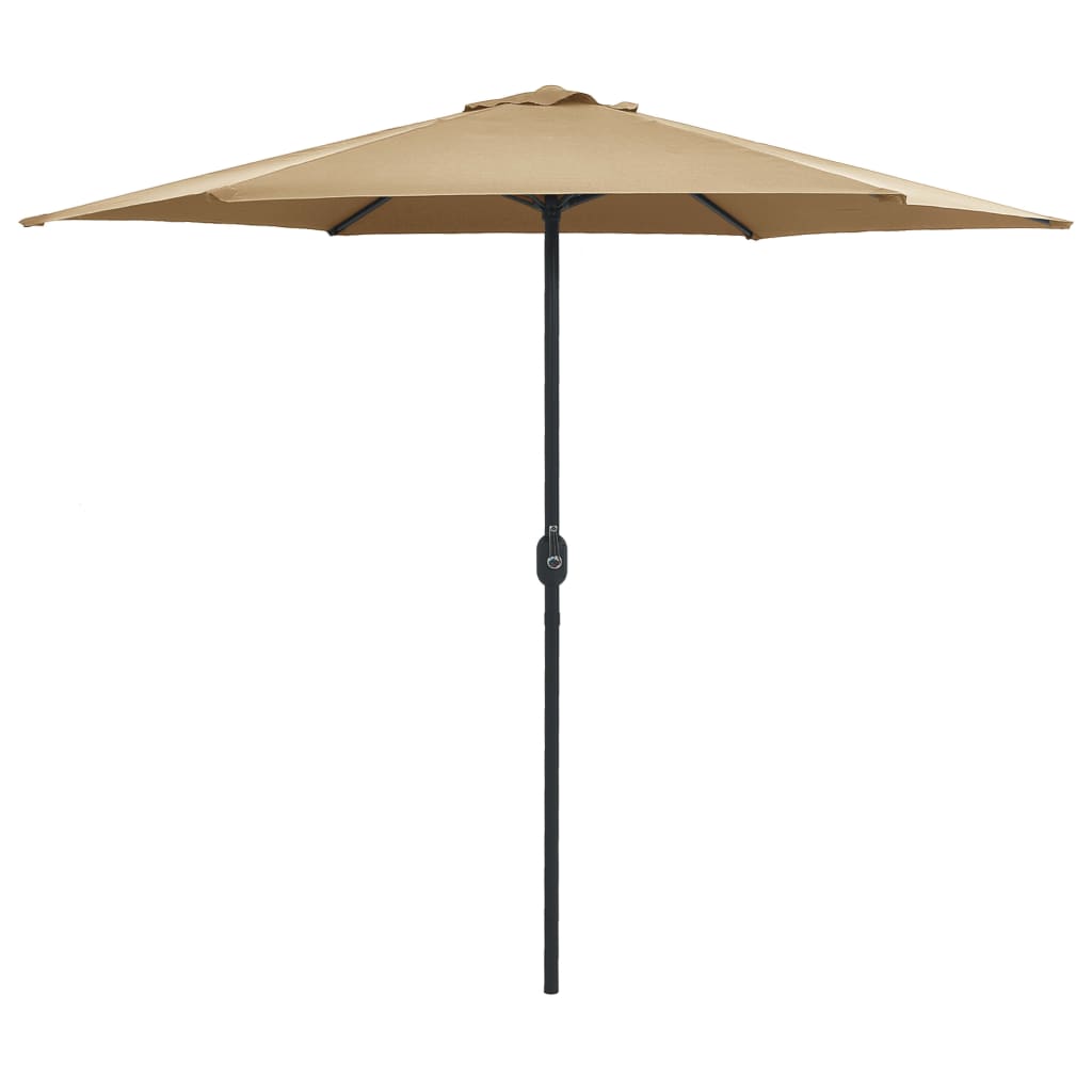 Parasol met aluminium paal 270x246 cm taupe is nu te koop bij PeponiXL, paradijselijk wonen!