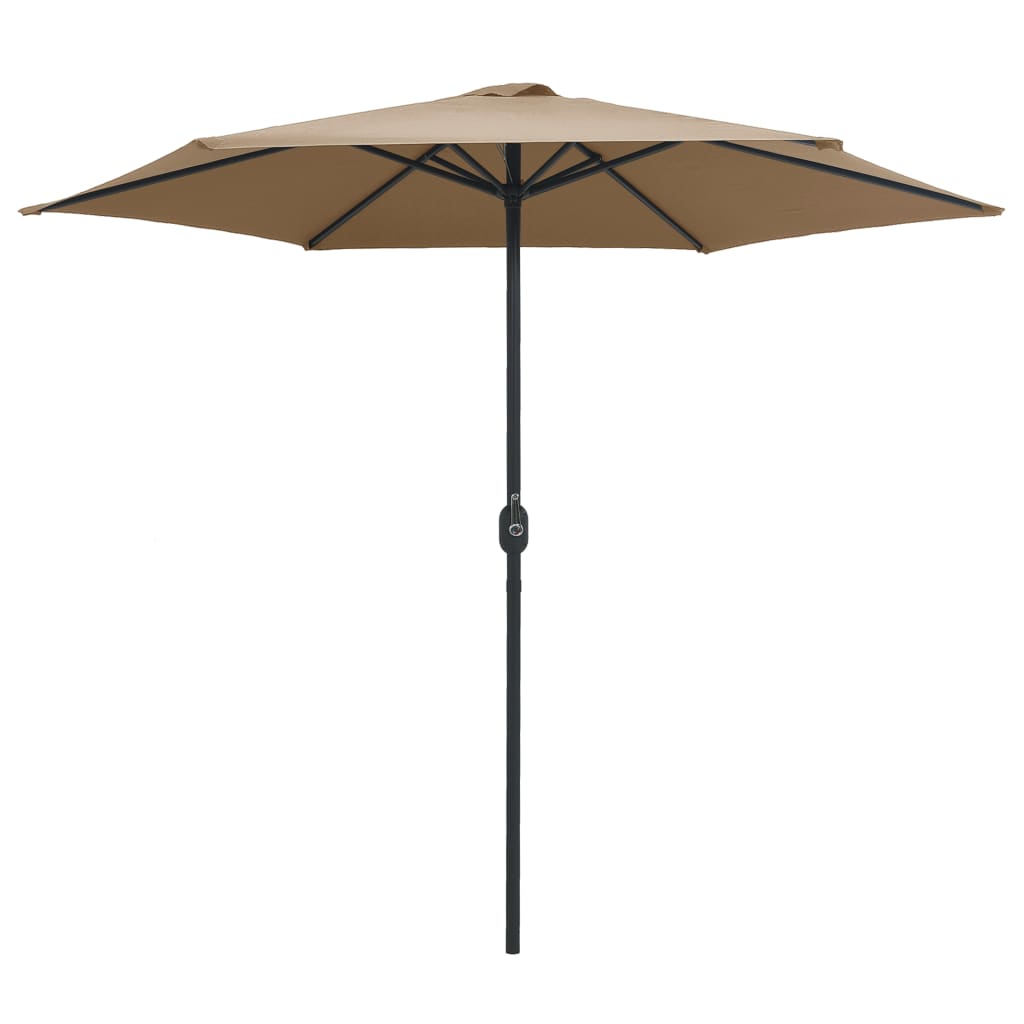 Parasol met aluminium paal 270x246 cm taupe is nu te koop bij PeponiXL, paradijselijk wonen!