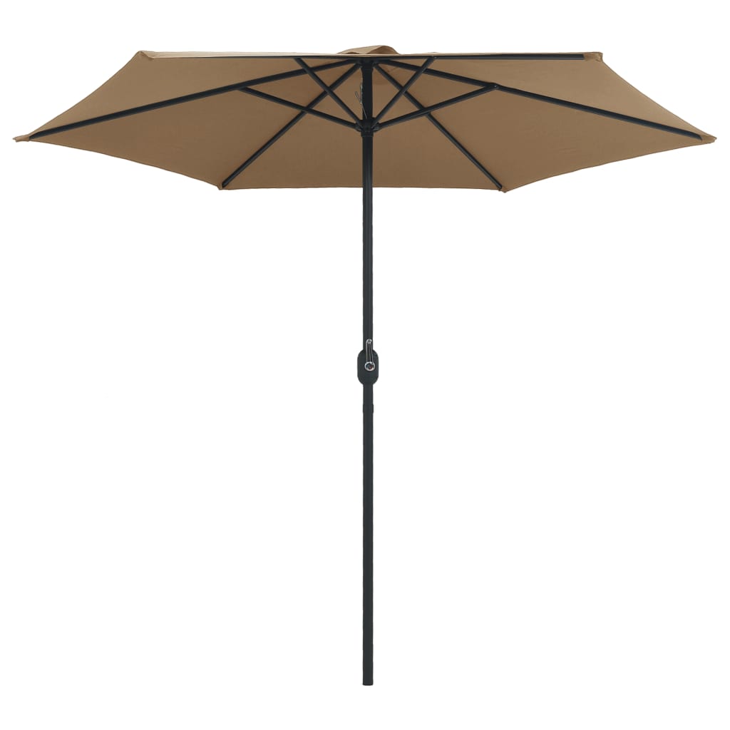 Parasol met aluminium paal 270x246 cm taupe is nu te koop bij PeponiXL, paradijselijk wonen!