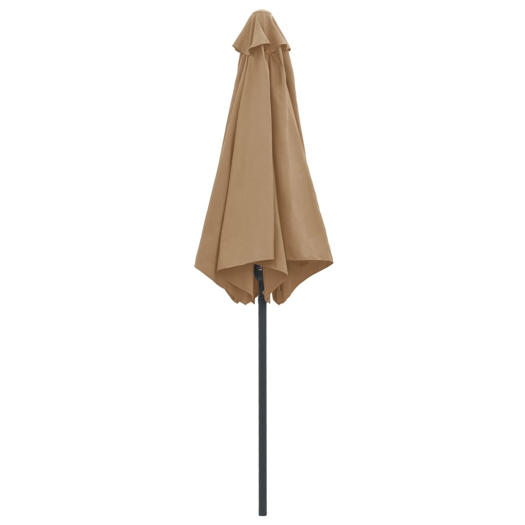 Parasol met aluminium paal 270x246 cm taupe is nu te koop bij PeponiXL, paradijselijk wonen!
