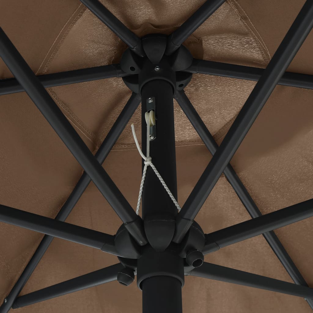Parasol met aluminium paal 270x246 cm taupe is nu te koop bij PeponiXL, paradijselijk wonen!