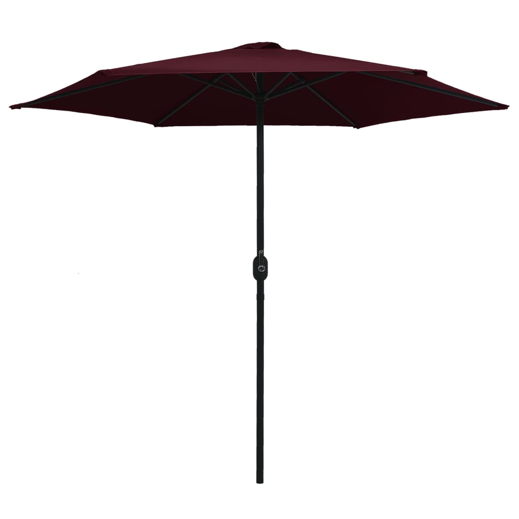 Parasol met aluminium paal 270x246 cm bordeauxrood is nu te koop bij PeponiXL, paradijselijk wonen!
