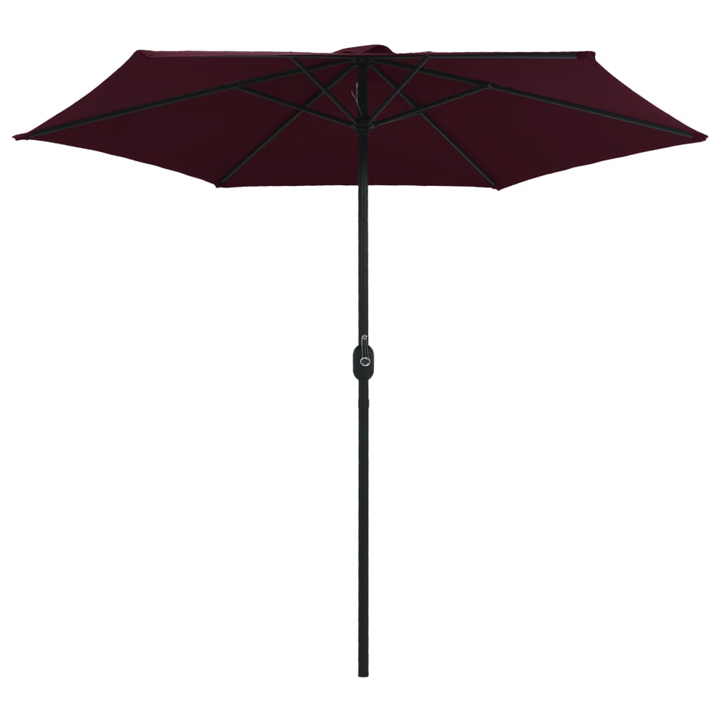 Parasol met aluminium paal 270x246 cm bordeauxrood is nu te koop bij PeponiXL, paradijselijk wonen!