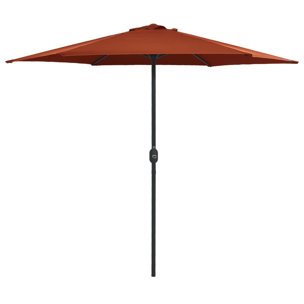 Parasol met aluminium paal 270x246 cm terracottakleurig is nu te koop bij PeponiXL, paradijselijk wonen!