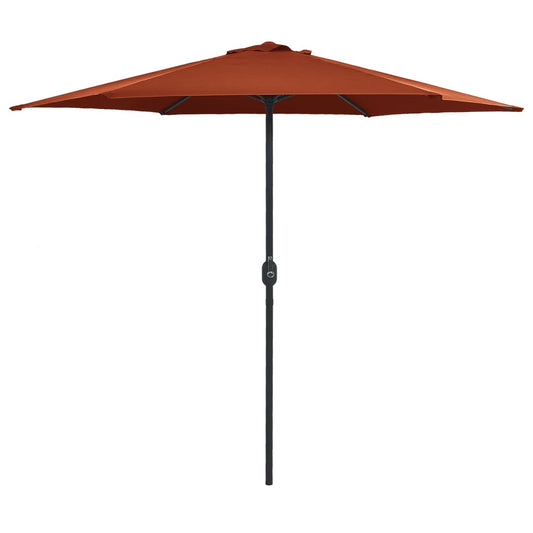Parasol met aluminium paal 270x246 cm terracottakleurig is nu te koop bij PeponiXL, paradijselijk wonen!