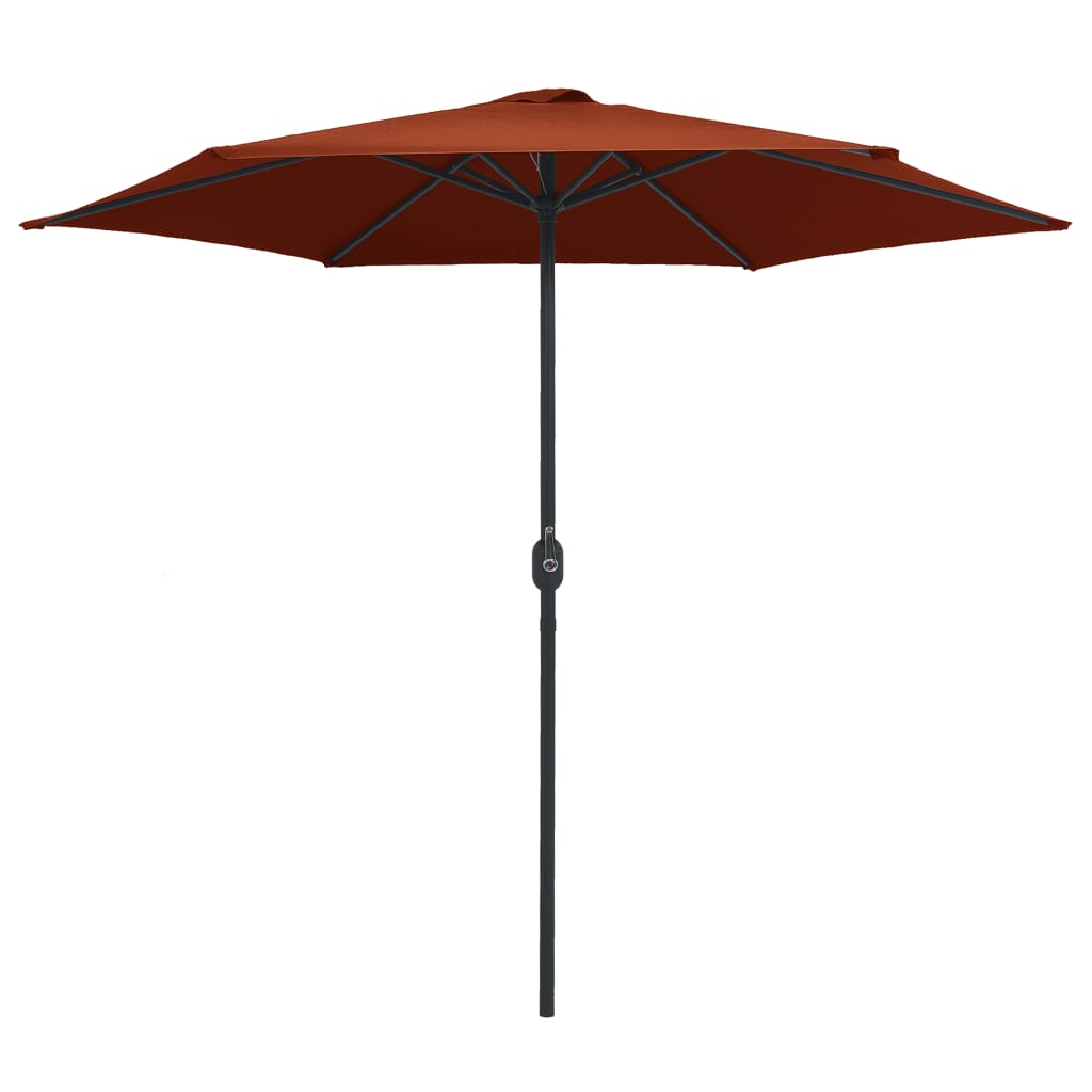 Parasol met aluminium paal 270x246 cm terracottakleurig is nu te koop bij PeponiXL, paradijselijk wonen!