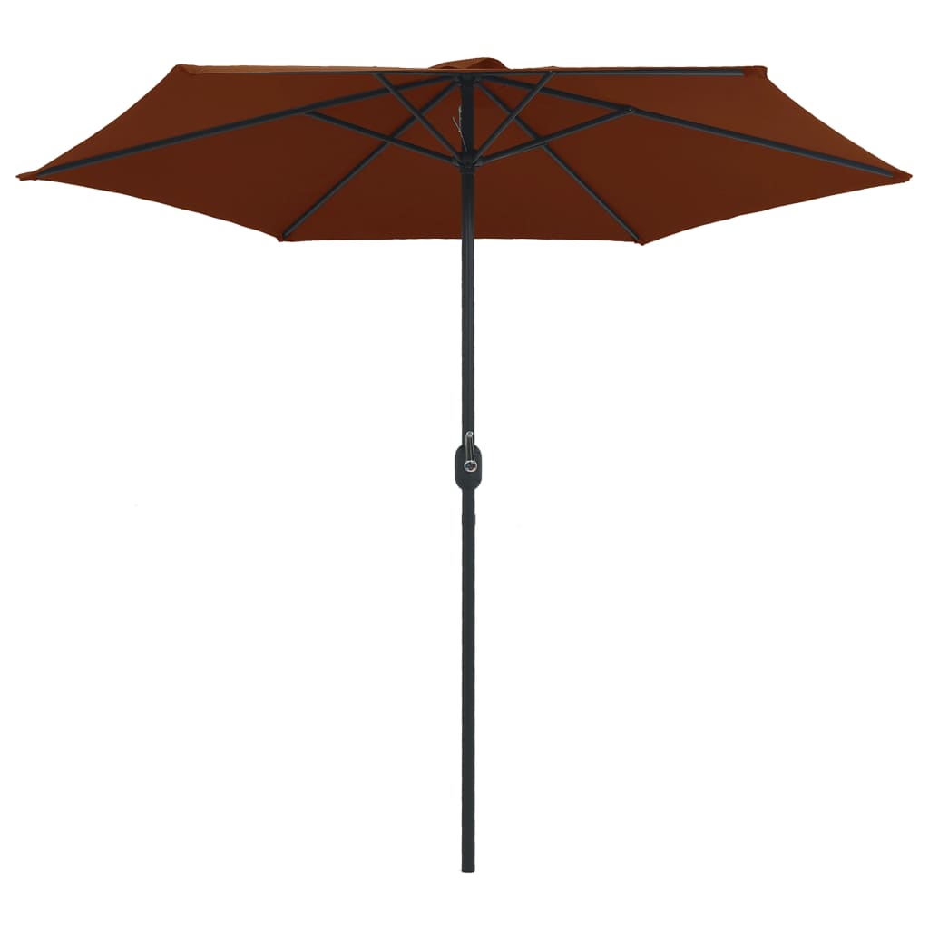 Parasol met aluminium paal 270x246 cm terracottakleurig is nu te koop bij PeponiXL, paradijselijk wonen!
