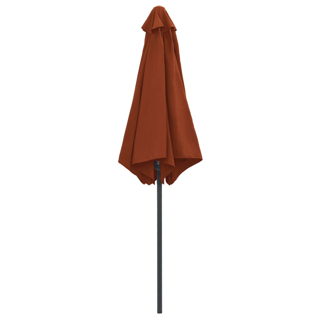 Parasol met aluminium paal 270x246 cm terracottakleurig is nu te koop bij PeponiXL, paradijselijk wonen!
