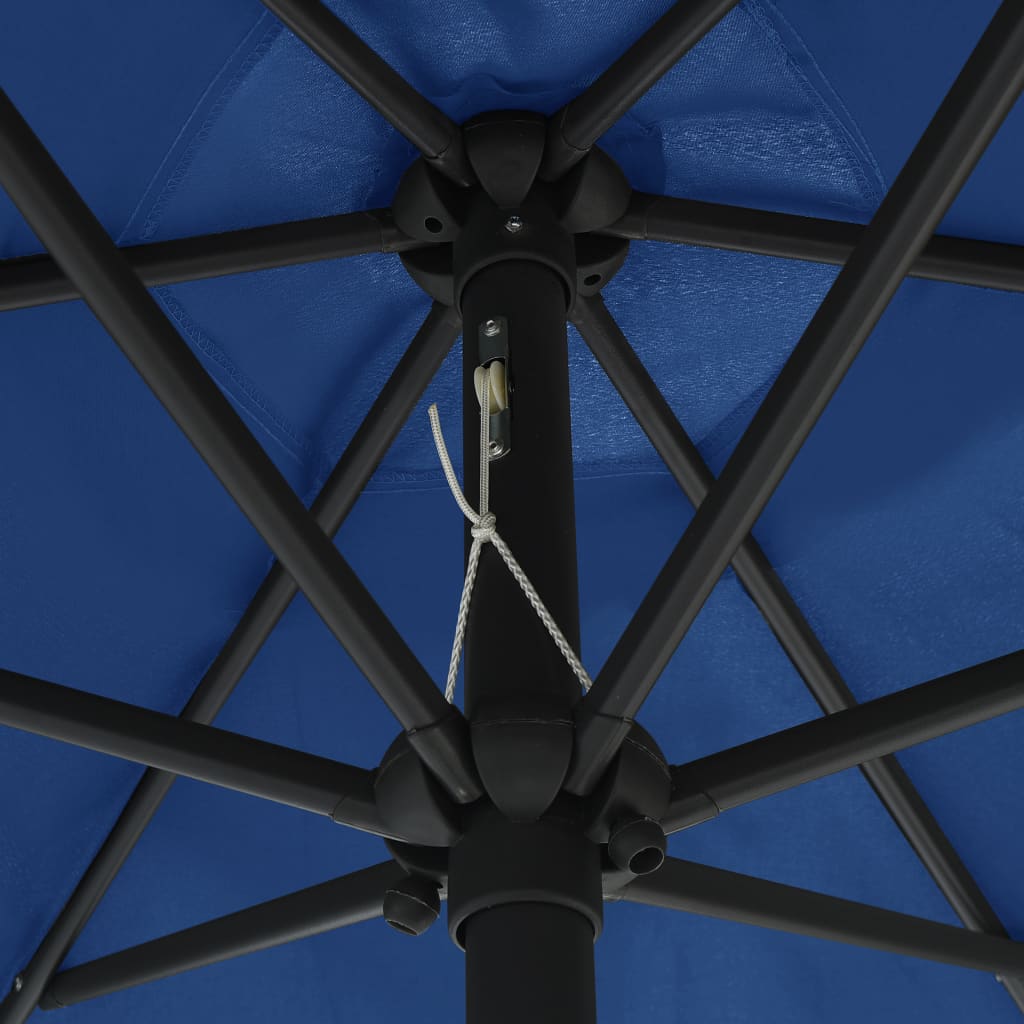 Parasol met aluminium paal 270x246 cm azuurblauw is nu te koop bij PeponiXL, paradijselijk wonen!