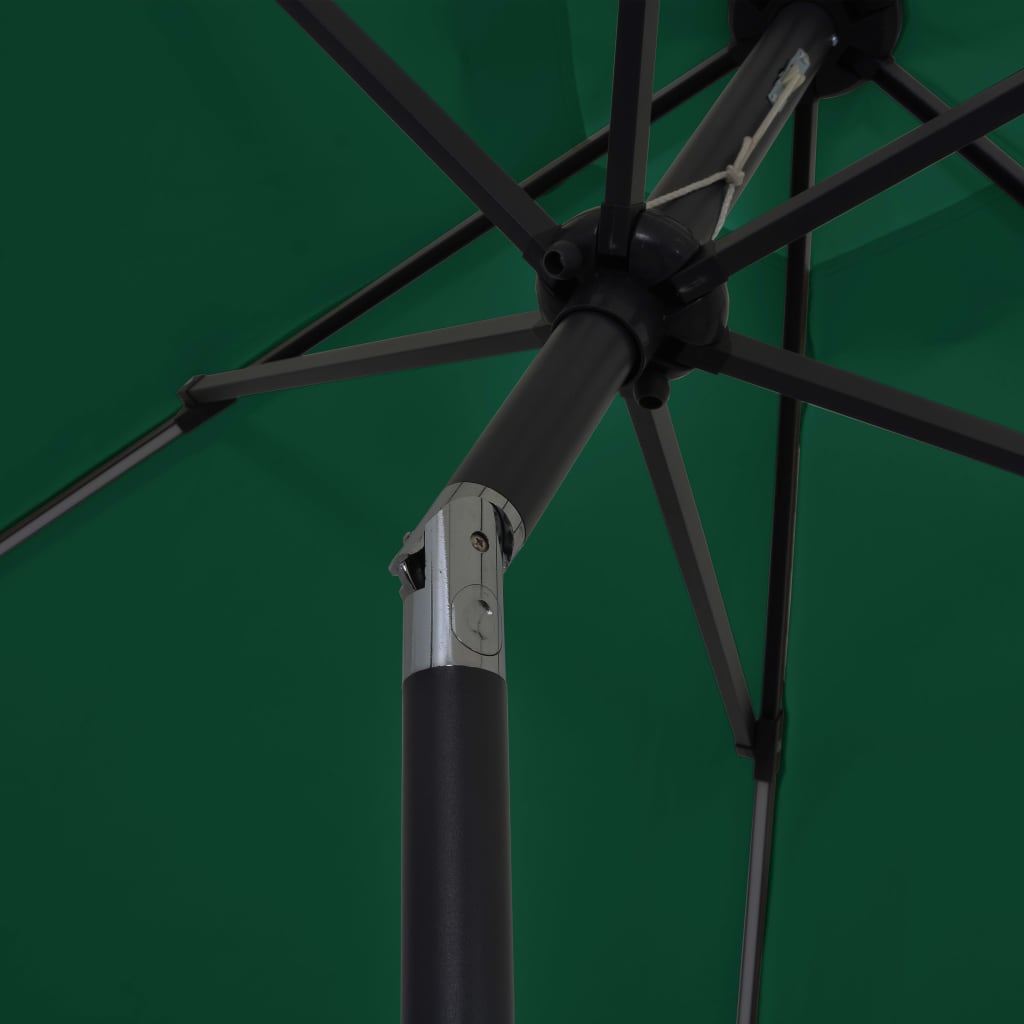 Parasol met LED-verlichting en aluminium paal 300 cm groen is nu te koop bij PeponiXL, paradijselijk wonen!