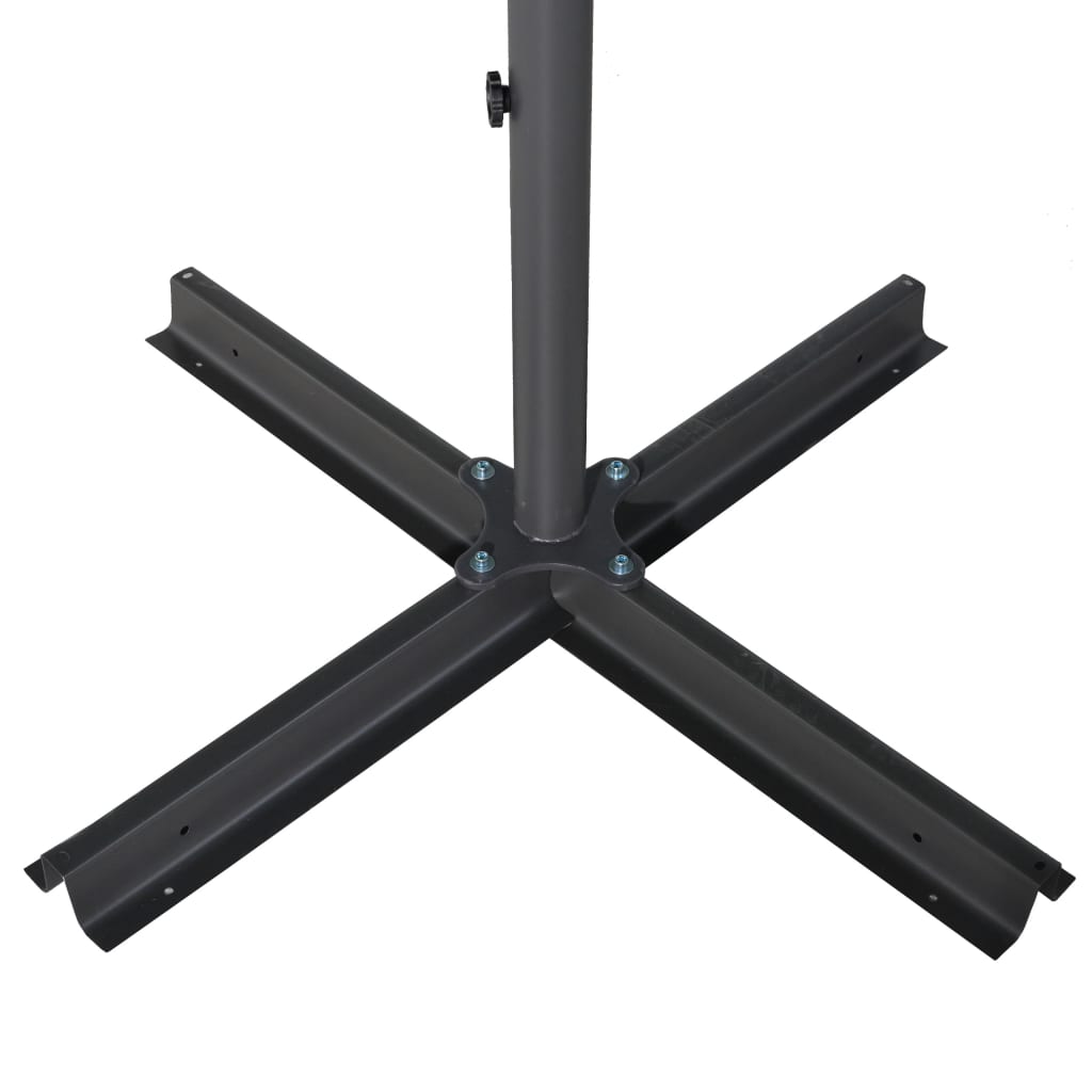 Parasol met aluminium paal 500 cm zwart is nu te koop bij PeponiXL, paradijselijk wonen!