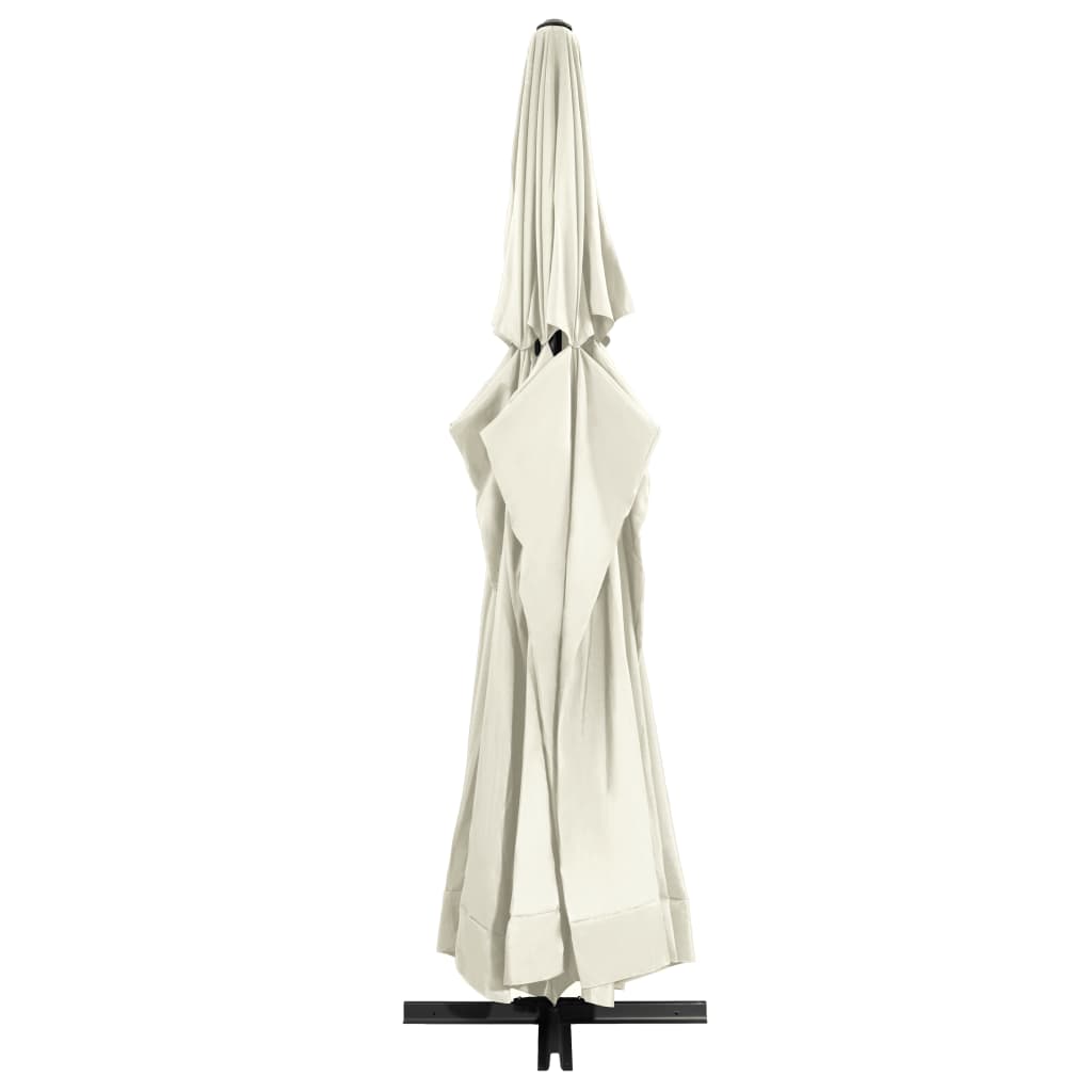 Parasol met aluminium paal 600 cm zandwit is nu te koop bij PeponiXL, paradijselijk wonen!