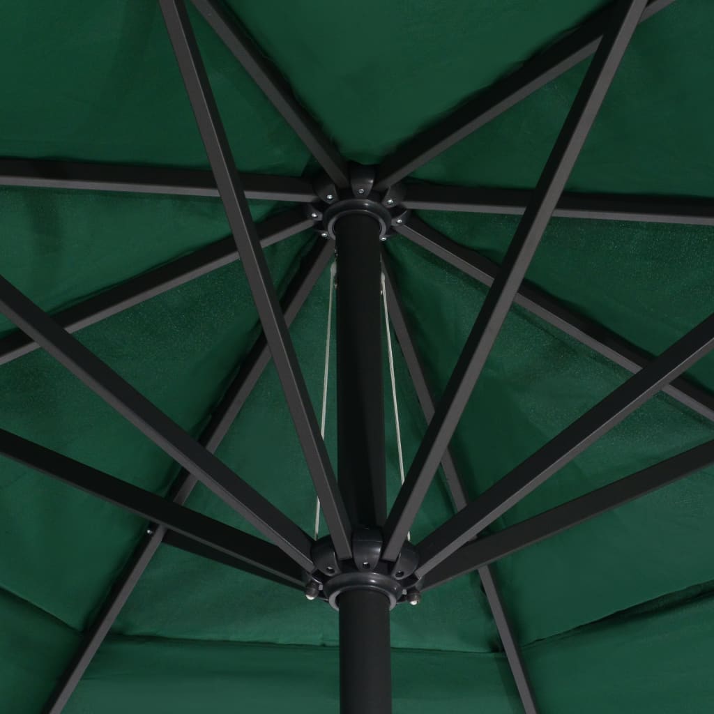 Parasol met aluminium paal 600 cm groen is nu te koop bij PeponiXL, paradijselijk wonen!
