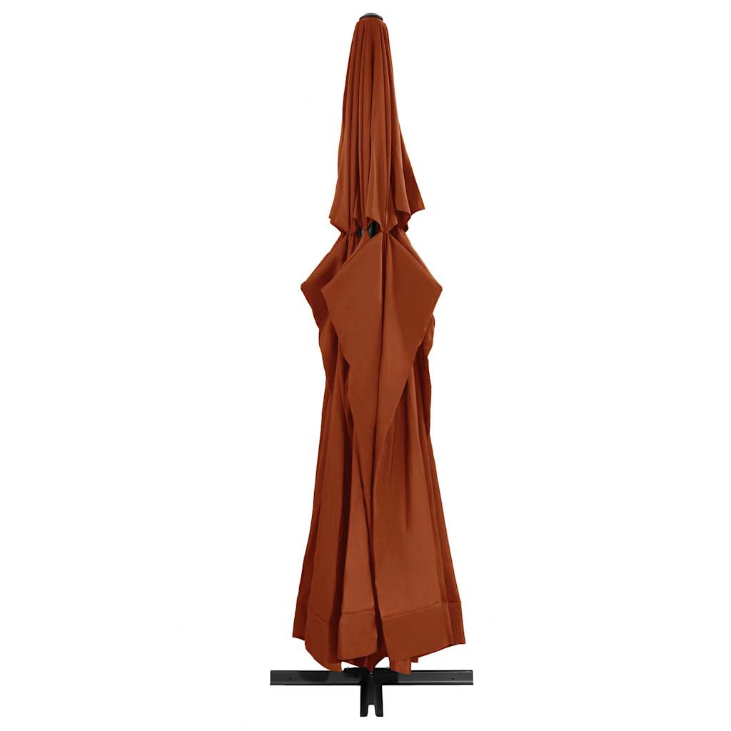 Parasol met aluminium paal 600 cm terracottakleurig is nu te koop bij PeponiXL, paradijselijk wonen!