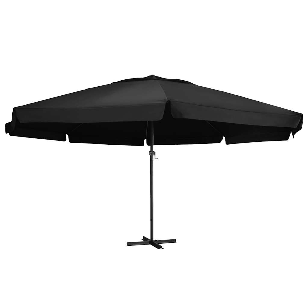 Parasol met aluminium paal 600 cm zwart is nu te koop bij PeponiXL, paradijselijk wonen!