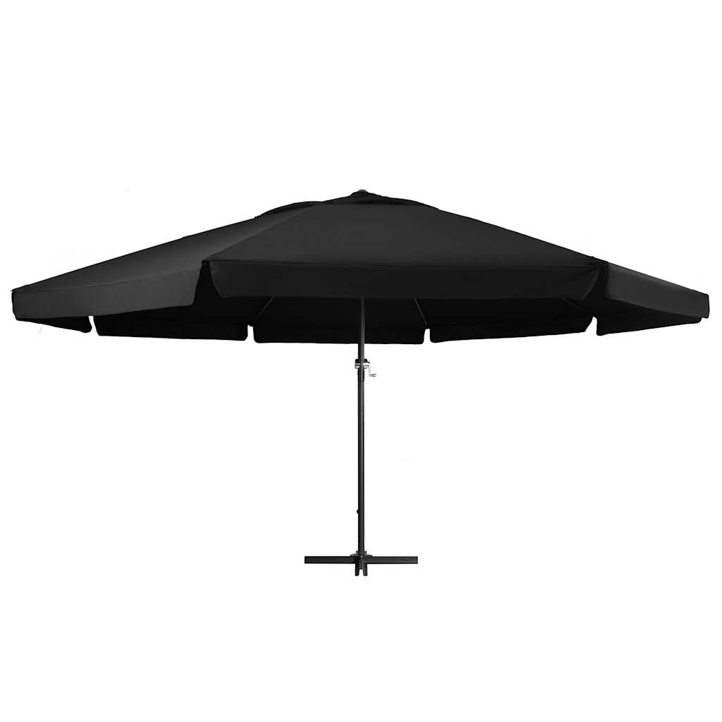 Parasol met aluminium paal 600 cm zwart is nu te koop bij PeponiXL, paradijselijk wonen!