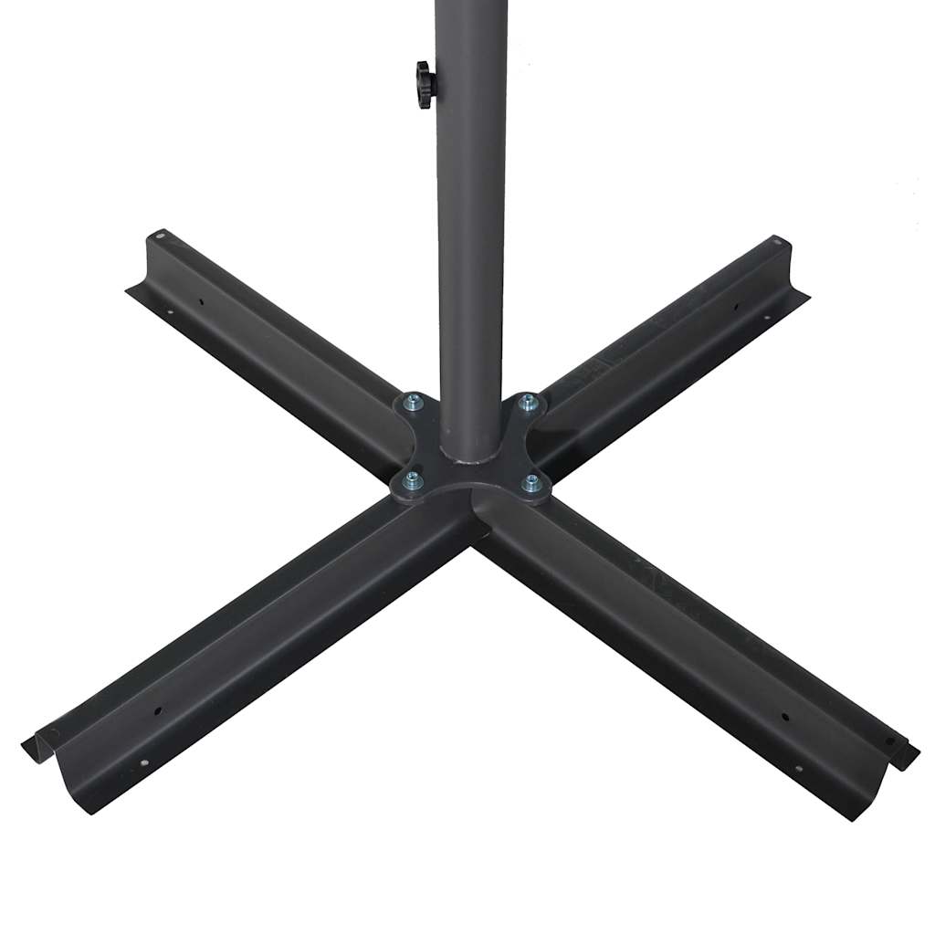 Parasol met aluminium paal 600 cm zwart is nu te koop bij PeponiXL, paradijselijk wonen!