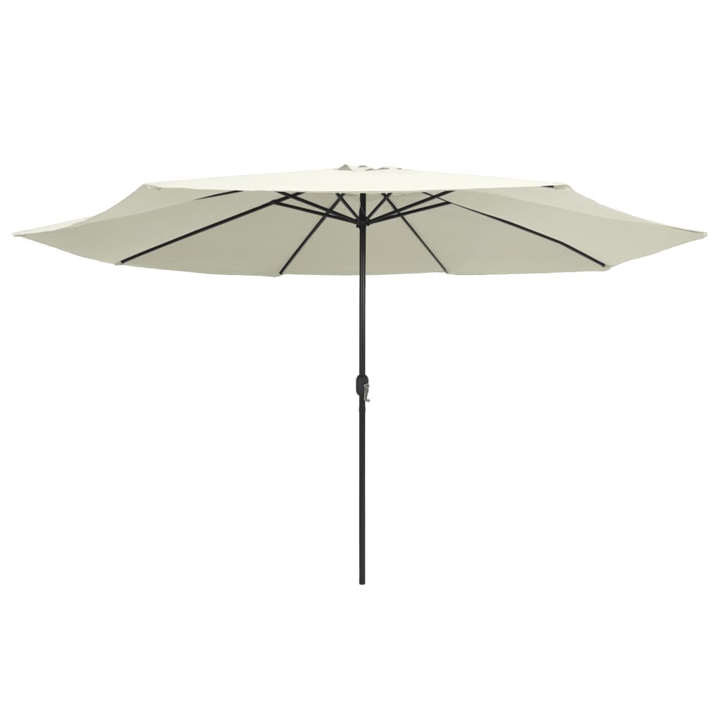 Parasol met metalen paal 390 cm zandwit is nu te koop bij PeponiXL, paradijselijk wonen!