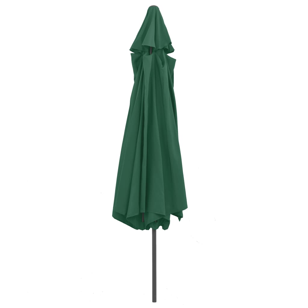 Parasol met metalen paal 390 cm groen is nu te koop bij PeponiXL, paradijselijk wonen!