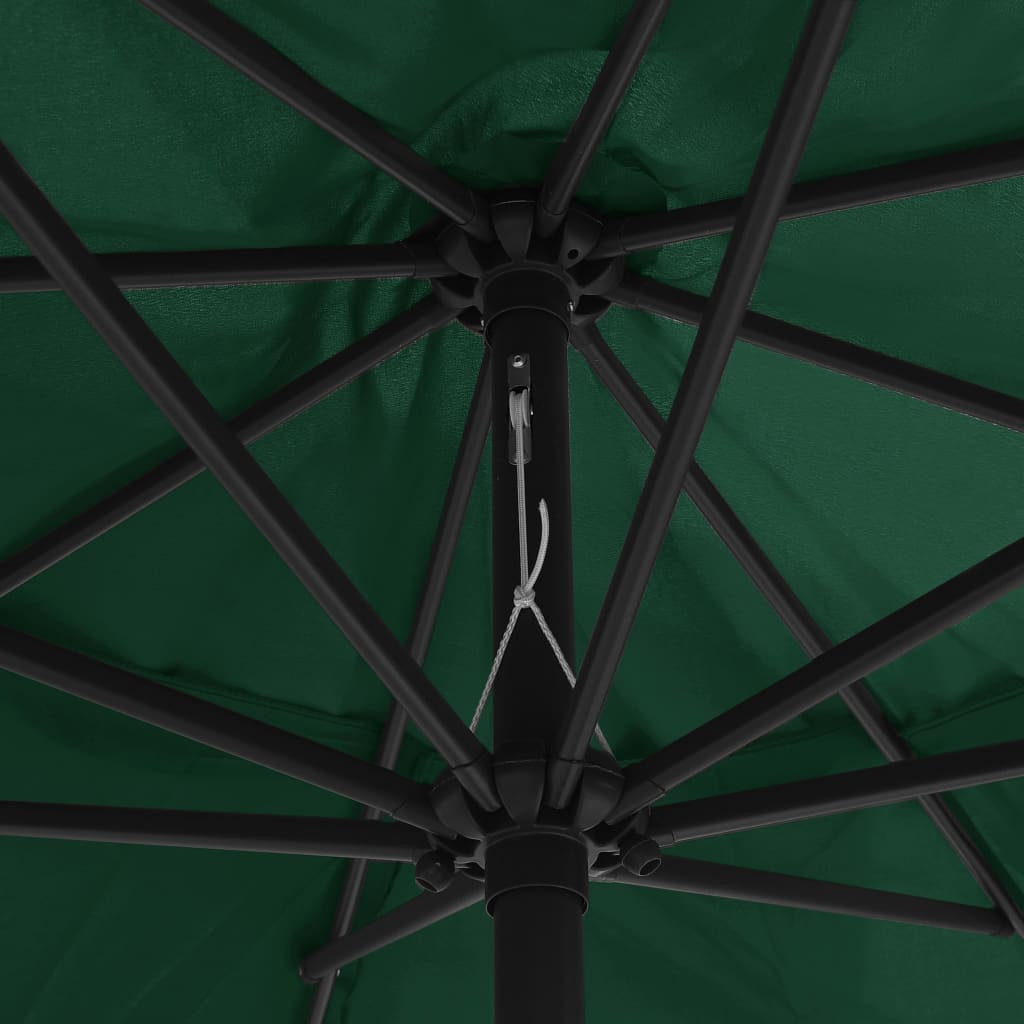 Parasol met metalen paal 390 cm groen is nu te koop bij PeponiXL, paradijselijk wonen!