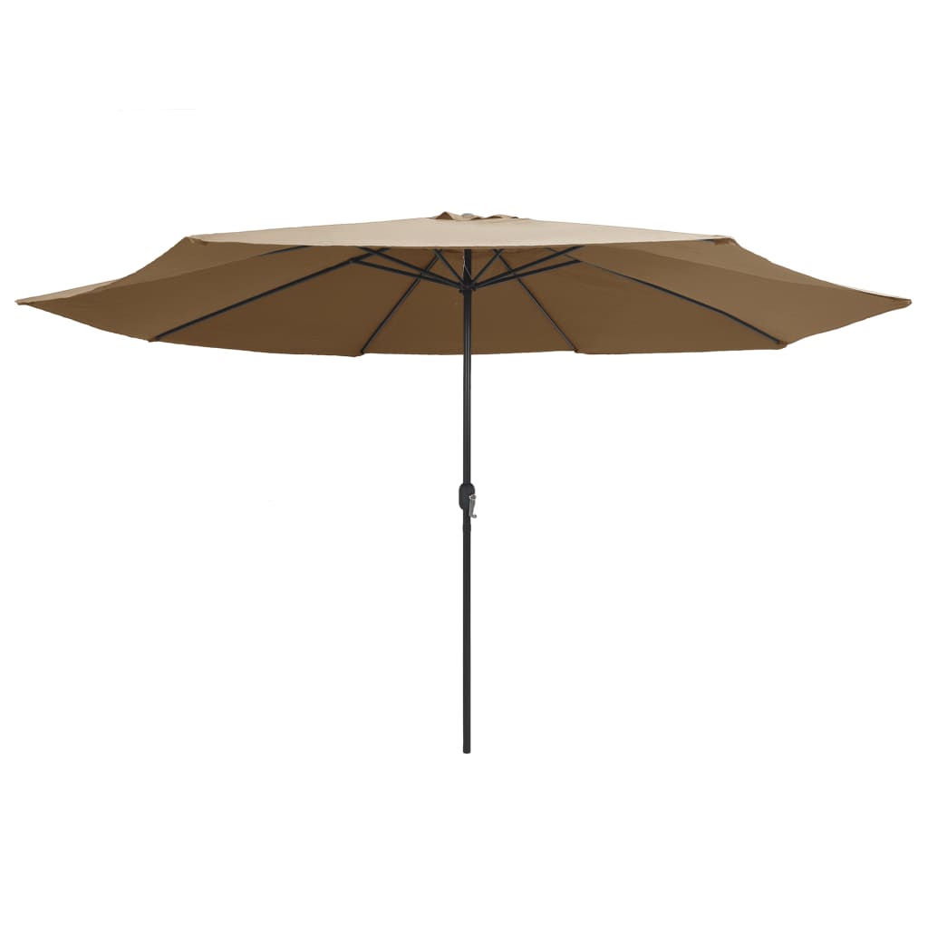Parasol met metalen paal 390 cm taupe is nu te koop bij PeponiXL, paradijselijk wonen!