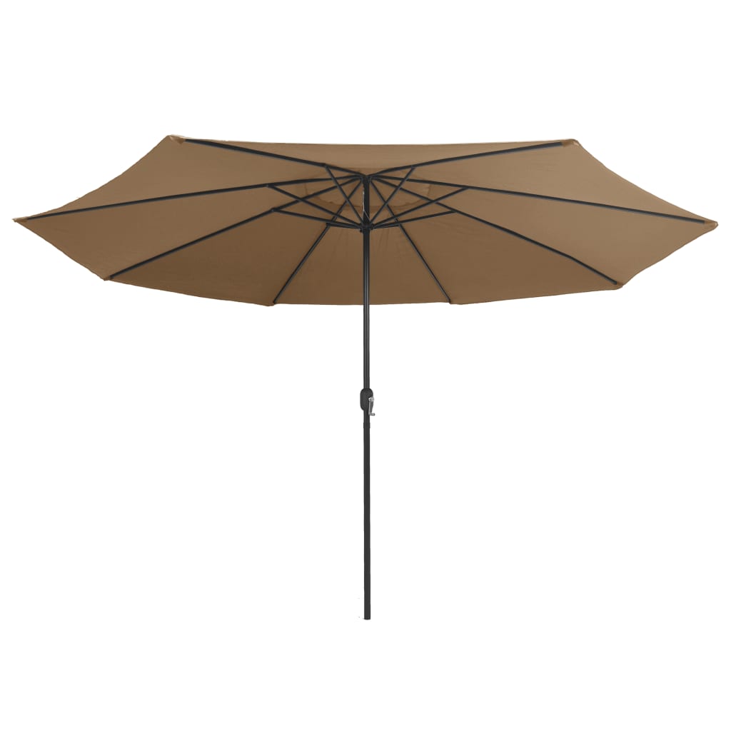 Parasol met metalen paal 390 cm taupe is nu te koop bij PeponiXL, paradijselijk wonen!