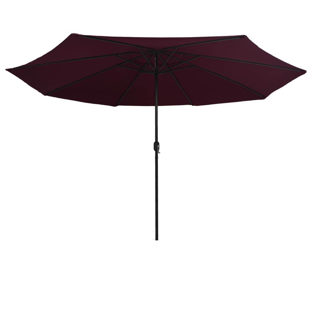 Parasol met metalen paal 390 cm bordeauxrood is nu te koop bij PeponiXL, paradijselijk wonen!