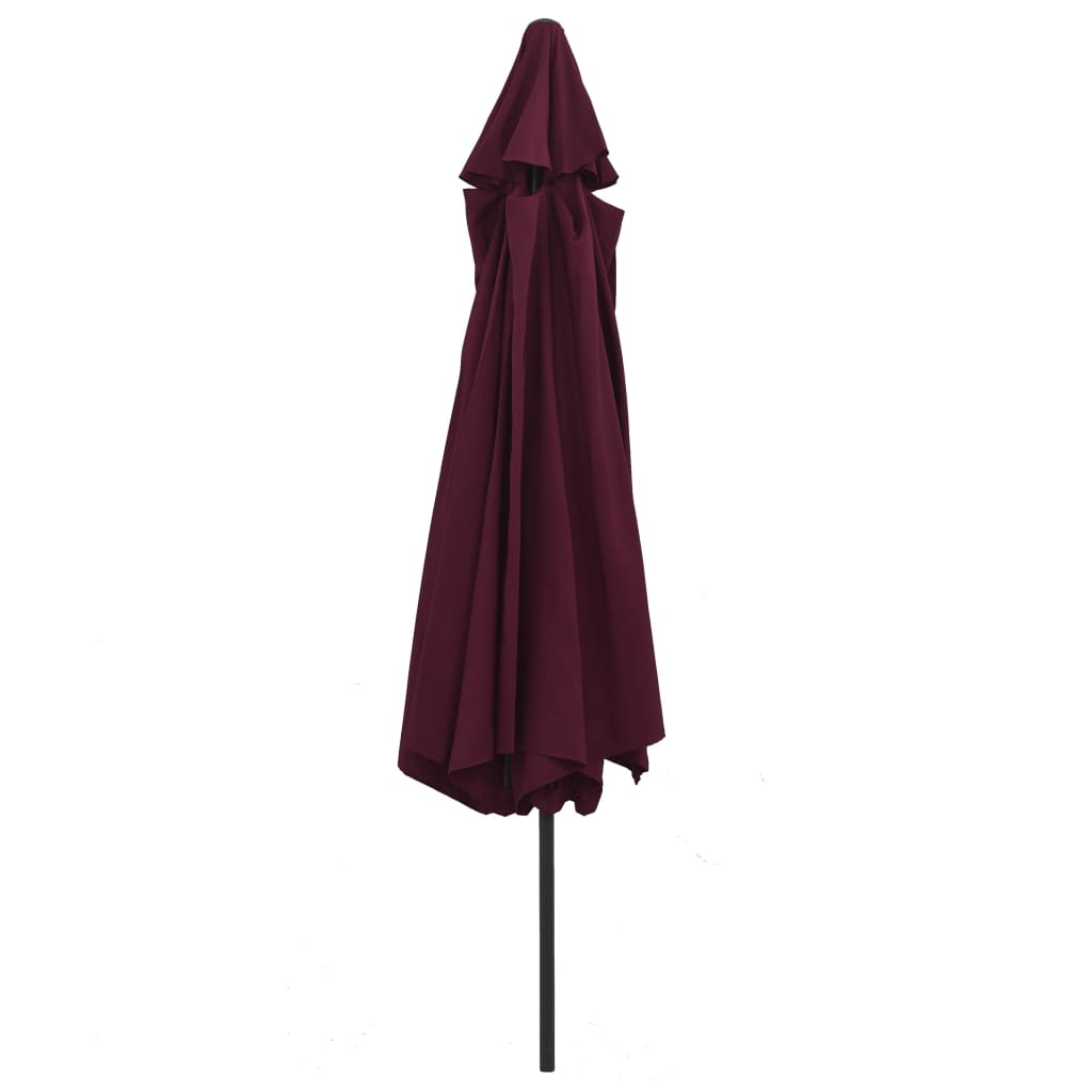 Parasol met metalen paal 390 cm bordeauxrood is nu te koop bij PeponiXL, paradijselijk wonen!