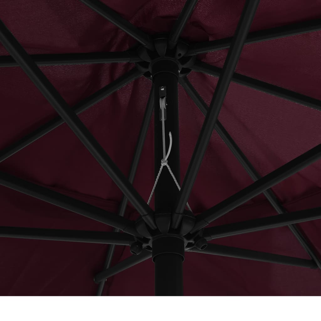 Parasol met metalen paal 390 cm bordeauxrood is nu te koop bij PeponiXL, paradijselijk wonen!