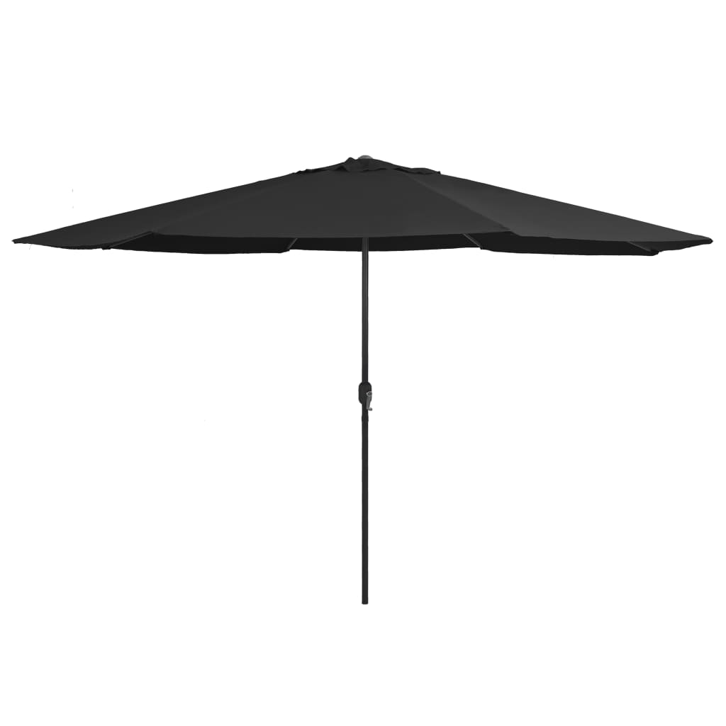 Parasol met metalen paal 390 cm zwart is nu te koop bij PeponiXL, paradijselijk wonen!