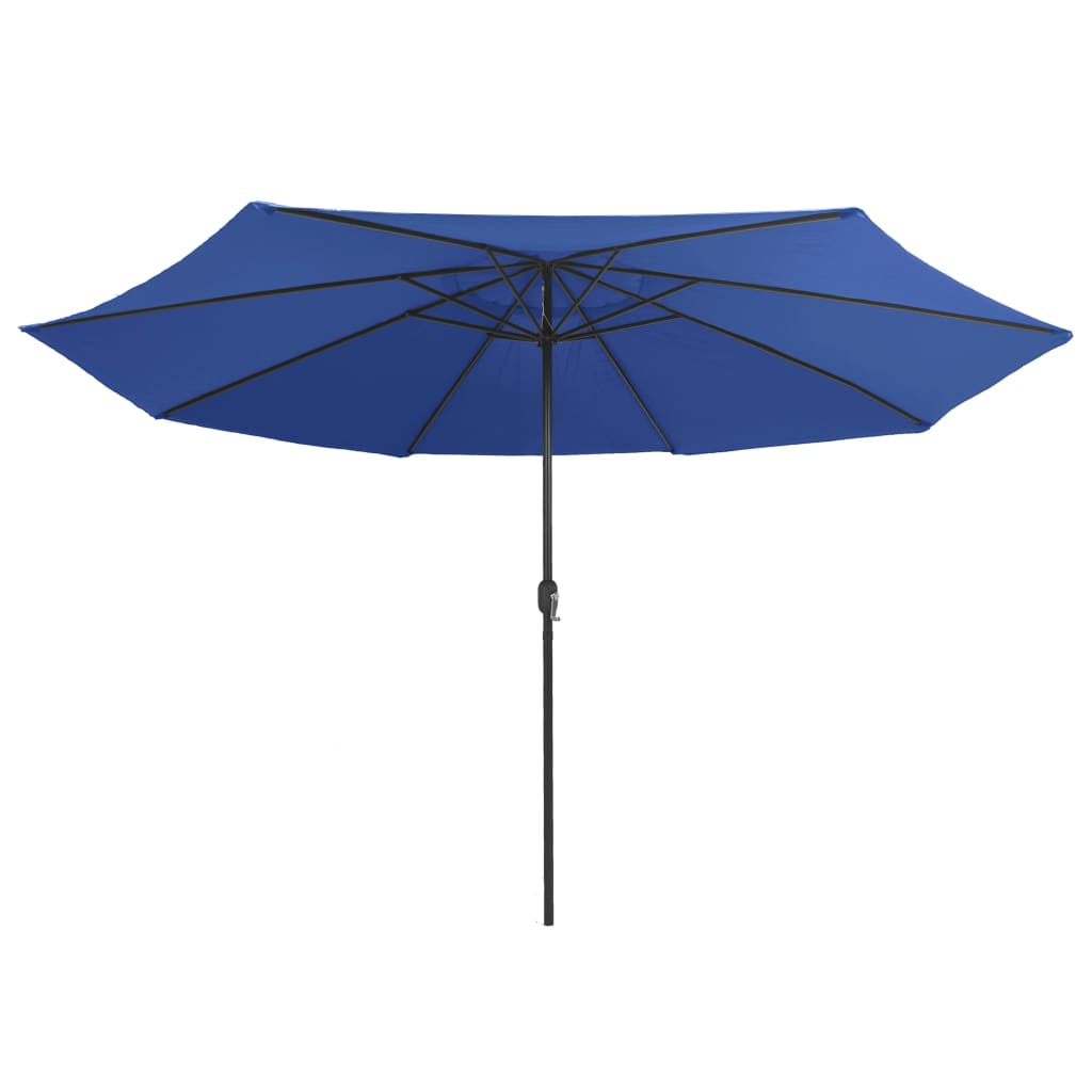 Parasol met metalen paal 390 cm azuurblauw is nu te koop bij PeponiXL, paradijselijk wonen!