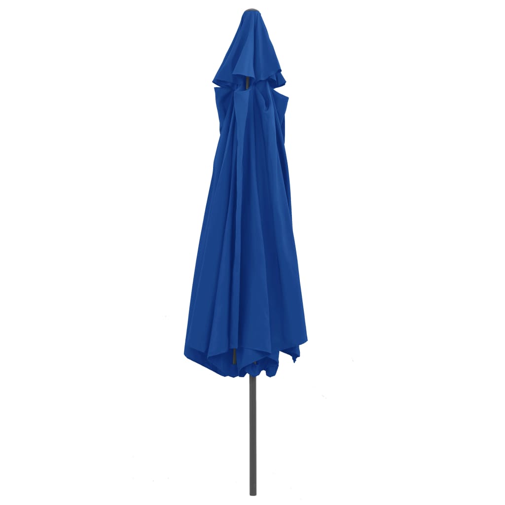 Parasol met metalen paal 390 cm azuurblauw is nu te koop bij PeponiXL, paradijselijk wonen!